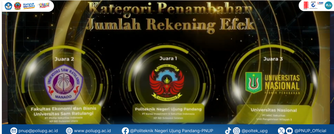 Aktif Edukasi Tentang Literasi Keuangan, GIS PNUP Raih Prestasi di Galeri Investasi BEI 2024