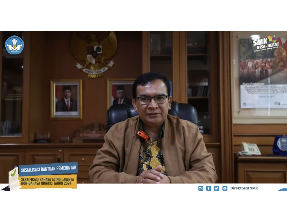 Bantuan Sertifikasi Bahasa Asing Lainnya Non-Bahasa Inggris Tahun 2024 untuk Siswa SMK Berdaya Saing Global