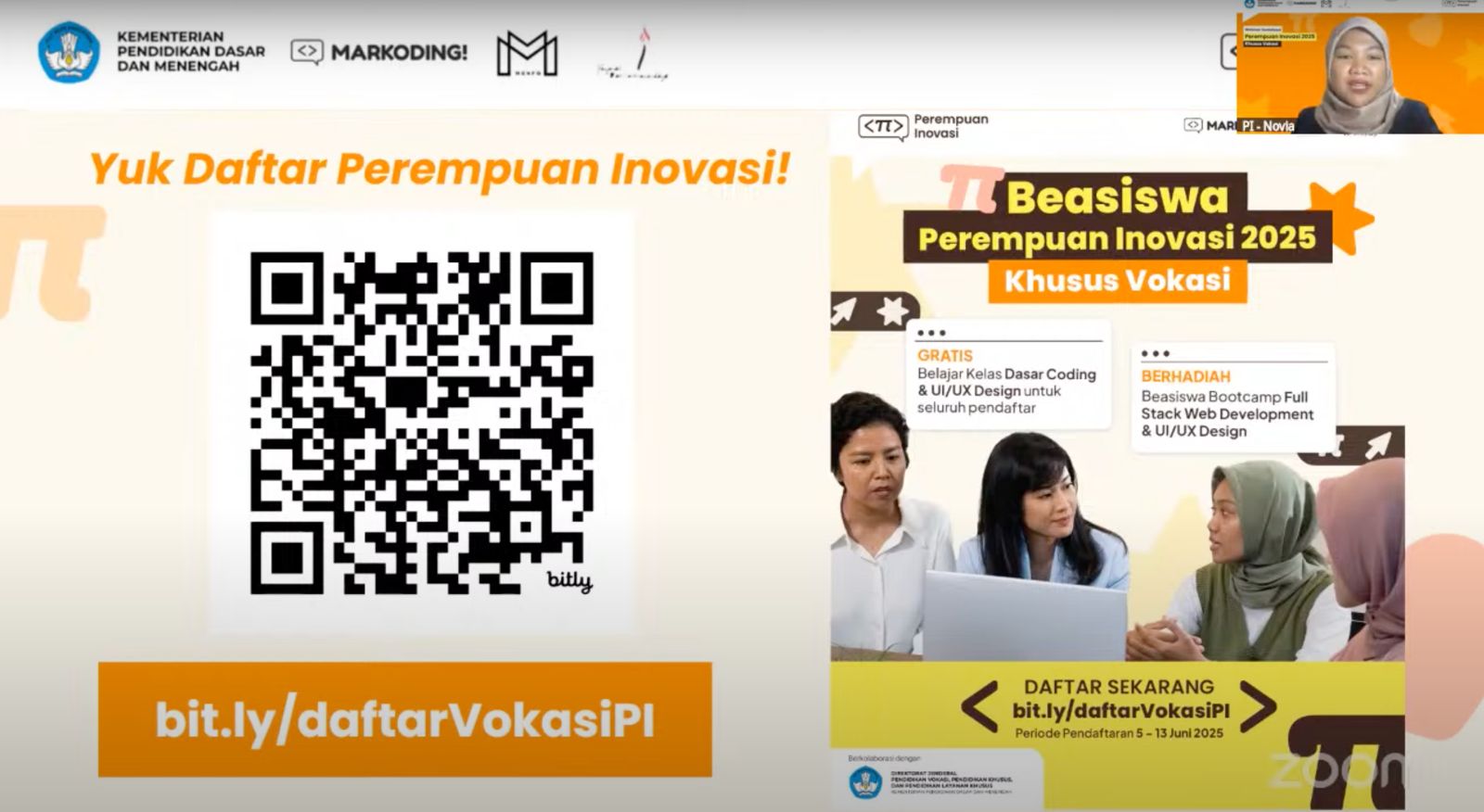 Dorong Talenta Vokasi di Bidang Teknologi, Dirjen Pendidikan Vokasi PKPLK Sosialisasikan Program Perempuan Inovasi 2025