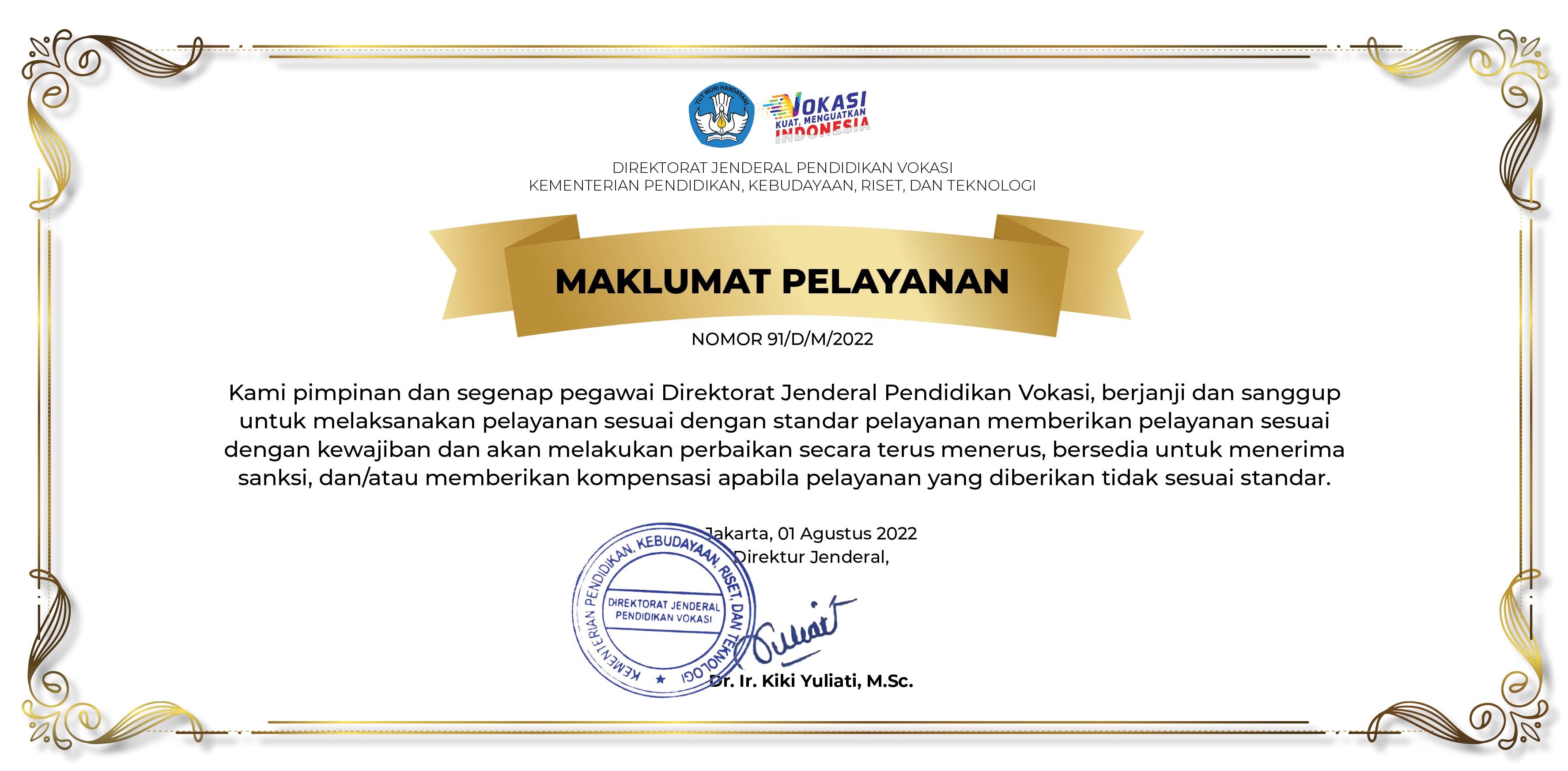 MAKLUMAT PELAYANAN